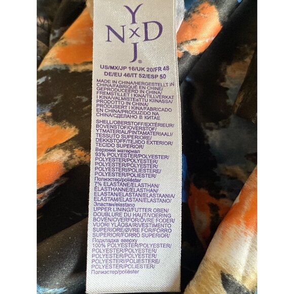 NYDJ Black Melting Ikat Twist Front Dress, Long Sleeves Women's Size 16 - Picture 11 of 13